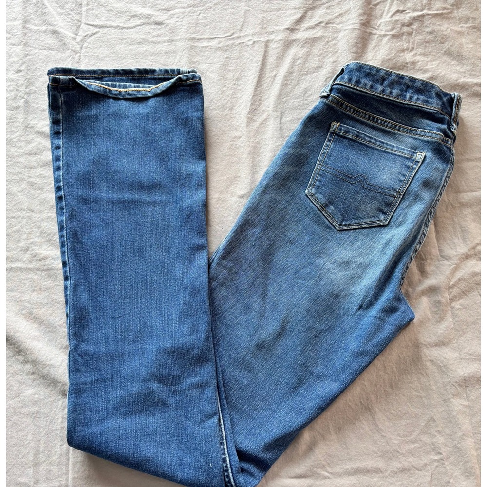 Arizona Jean Co Curvy Bootcut Jeans Womens 3 Long Medium Wash Stretch Denim - Picture 3 of 6